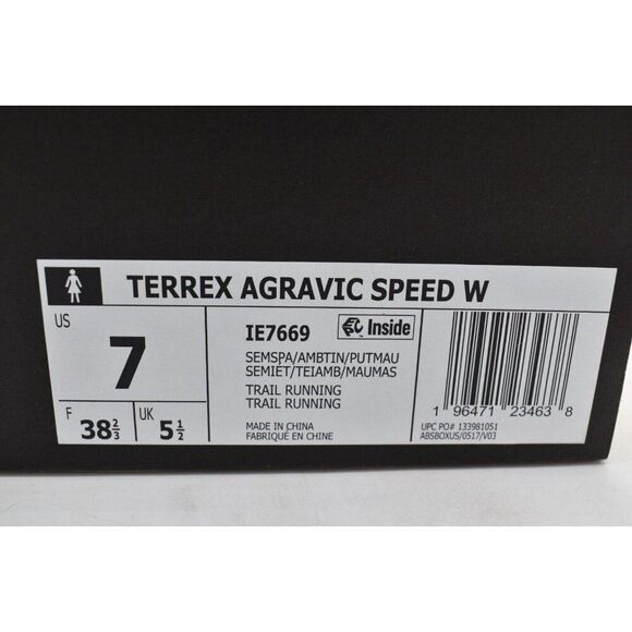 Adidas Women Size 7 Terrex Agravic Speed Semi Spark Trail Running Shoes Sneakers - Picture 12 of 12